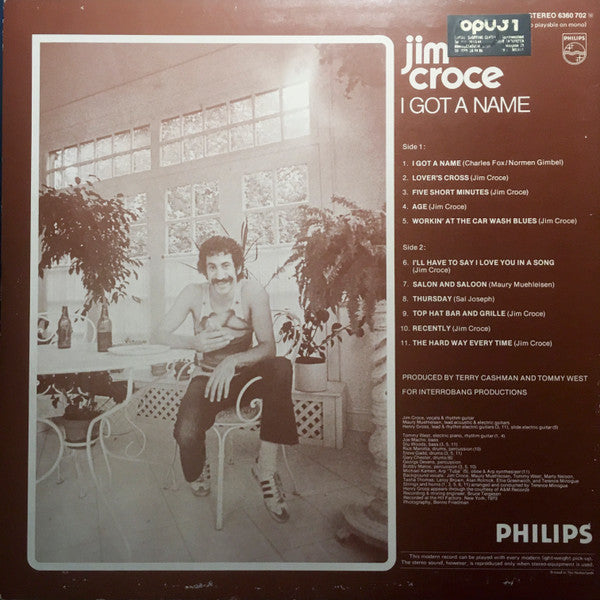 Jim Croce : I Got A Name (LP, Album)