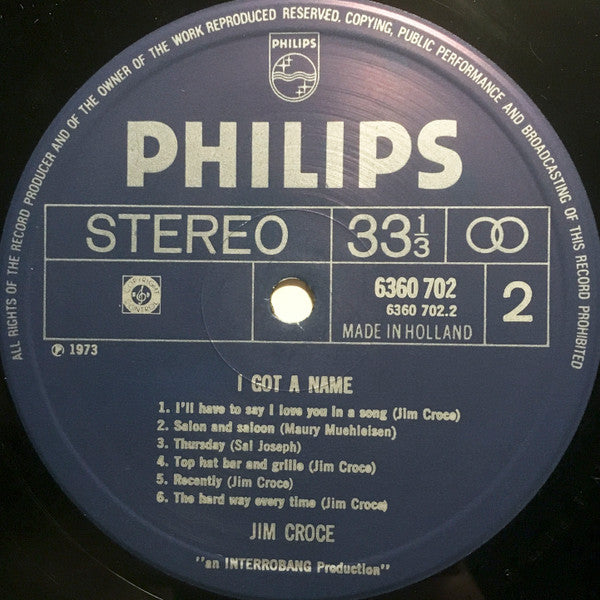 Jim Croce : I Got A Name (LP, Album)