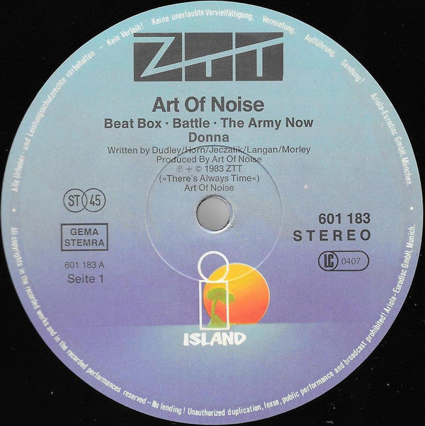 The Art Of Noise : Into Battle With The Art Of Noise (12", Maxi)