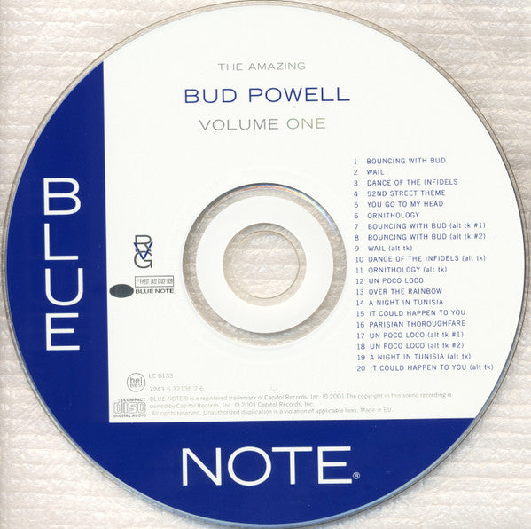 Bud Powell : The Amazing Bud Powell, Volume One (CD, Album, RE, RM)