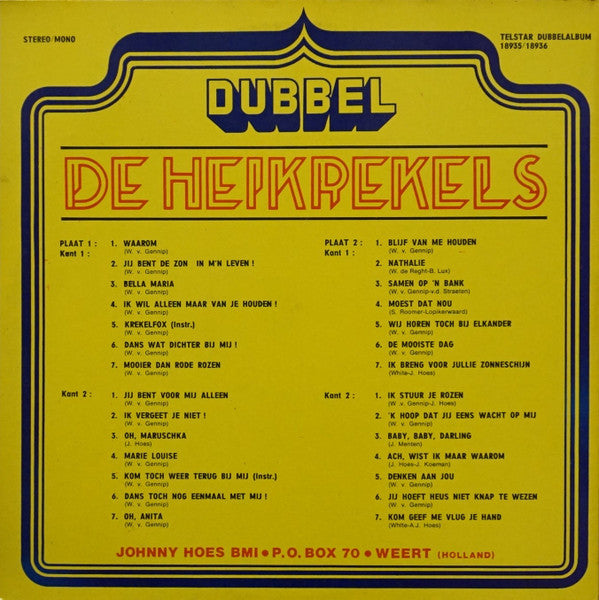 De Heikrekels : Dubbel (2xLP, Album, Gat)