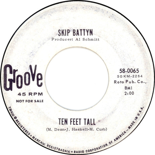 Skip Battin : What's Mine Is Mine / Ten Feet Tall (7", Promo)