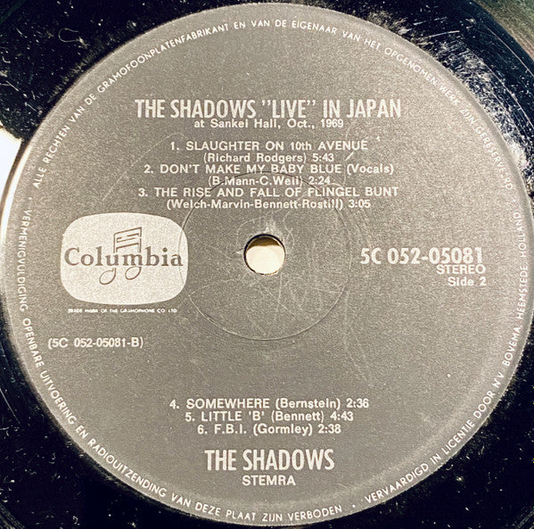 The Shadows : The Shadows "Live" In Japan (LP)