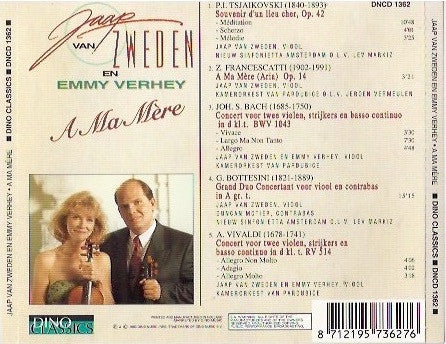 Jaap van Zweden, Emmy Verhey : A Ma Mere (CD, Album)