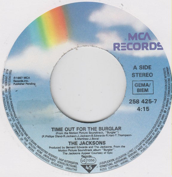 The Jacksons / The Distance (2) : Time Out For The Burglar (7", Single)