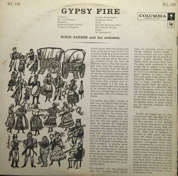 Boris Sarbek Et Son Orchestre : Gypsy Fire (LP)
