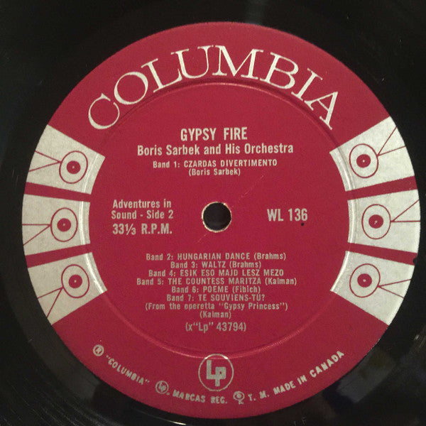 Boris Sarbek Et Son Orchestre : Gypsy Fire (LP)