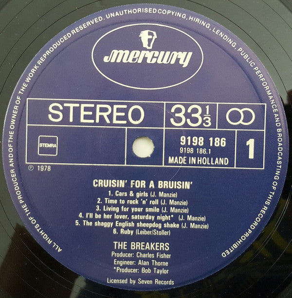 The Breakers (9) : Cruisin' For A Bruisin' (LP, Album)