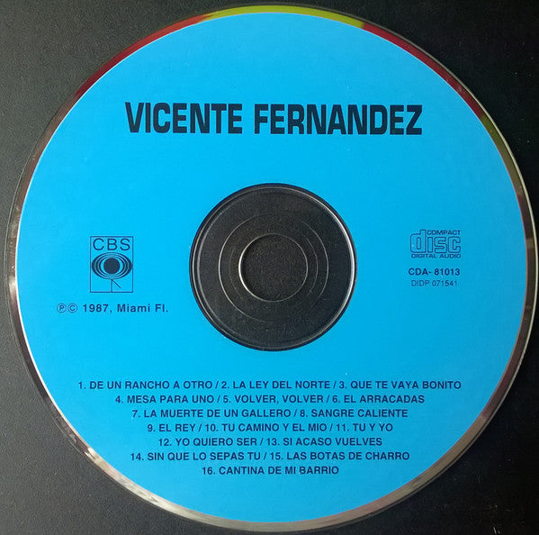 Vicente Fernandez : Tesoros Musicales De México - 16 Exitos Originales (CD, Comp, RE)
