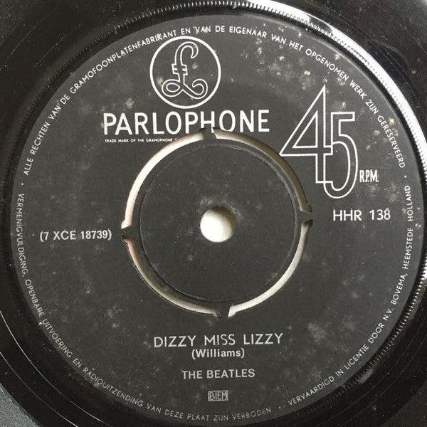 The Beatles : Dizzy Miss Lizzy / Yesterday (7", Single)