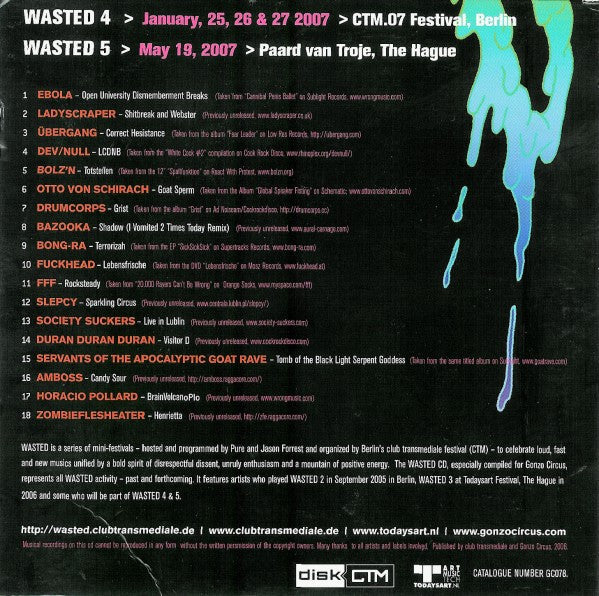 Various : Wasted (CD, Comp, Car)