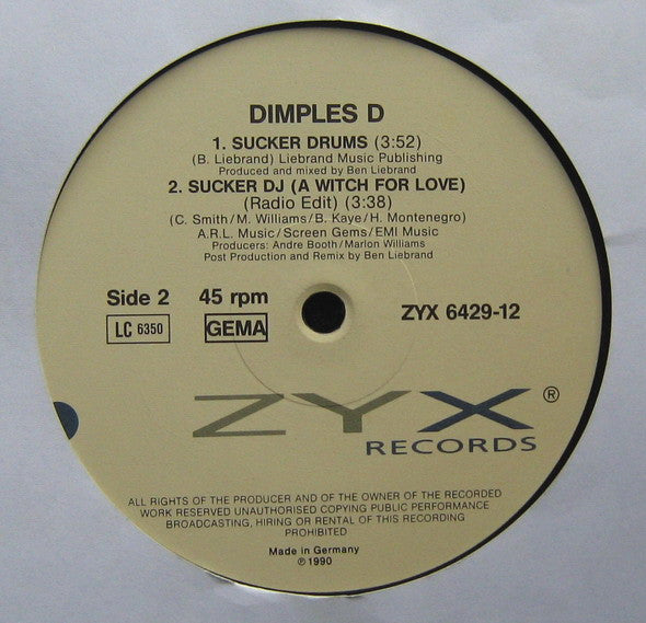Dimples D : Sucker DJ (A Witch For Love) (12")