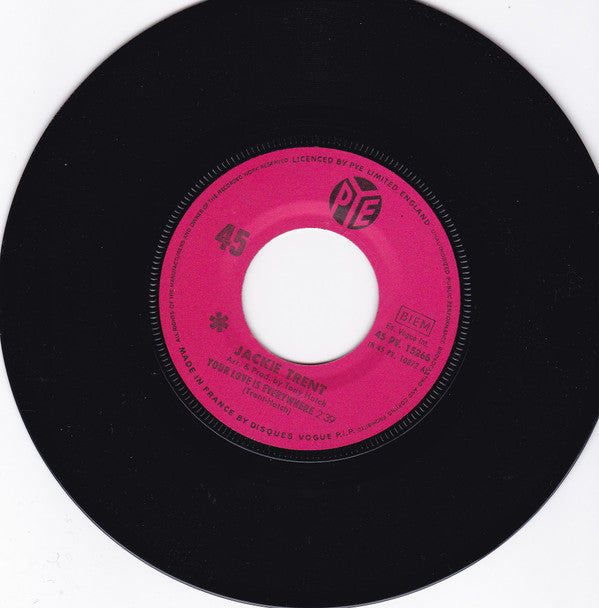 Jackie Trent : Your Love Is Everywhere (7", Single, Jukebox, Promo)