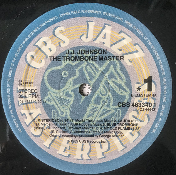 J.J. Johnson : The Trombone Master (LP, Comp, RM)
