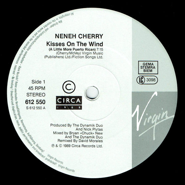 Neneh Cherry : Kisses On The Wind (12")