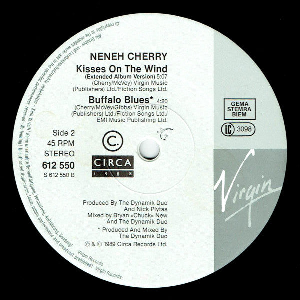 Neneh Cherry : Kisses On The Wind (12")