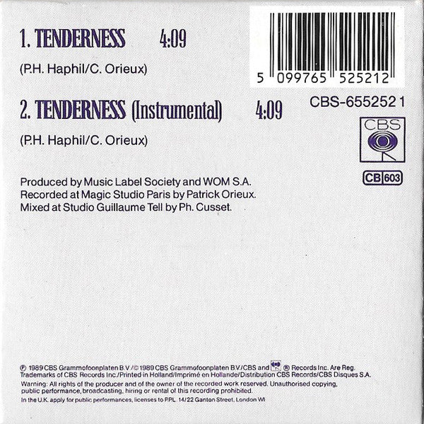 Alan Michael & Sophie Proix : Tenderness (CD, Mini, Single)