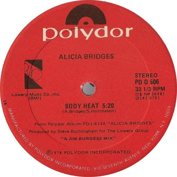 Alicia Bridges : Body Heat (12")