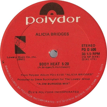 Alicia Bridges : Body Heat (12")