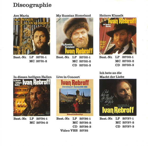 Ivan Rebroff : Zauber Einer Großen Stimme (Seine Größten Welterfolge) (CD, Album)