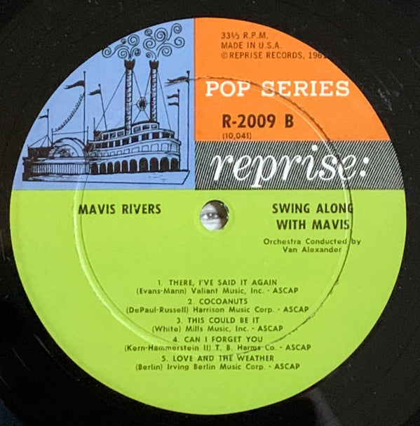Mavis Rivers : Swing Along With Mavis (LP, Album, Mono)