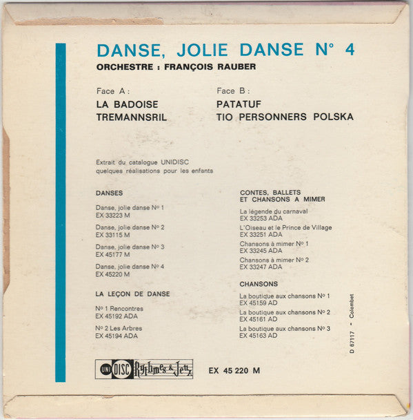 François Rauber : Danse, Jolie Danse N° 4 (7", EP, Mono)