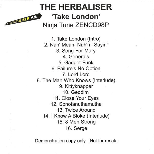 The Herbaliser : Take London (CD, Album, Promo)