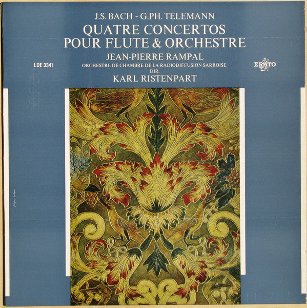 Johann Sebastian Bach / Georg Philipp Telemann - Jean-Pierre Rampal : Kammerorchester Des Saarländischen Rundfunks, Saarbrücken , Dir. Karl Ristenpart : Quatre Concertos Pour Flûte Et Orchestre (LP, RE)