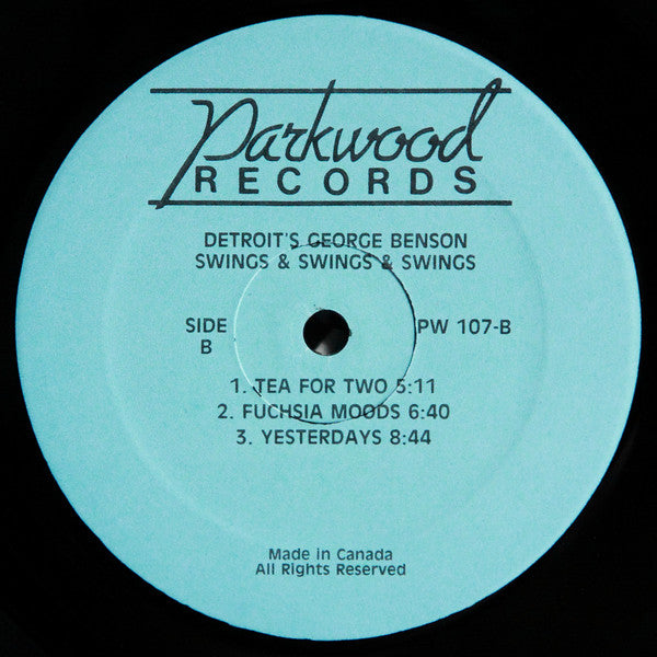George Benson (2) : Detroit's George Benson Swings & Swings & Swings (LP, Album)