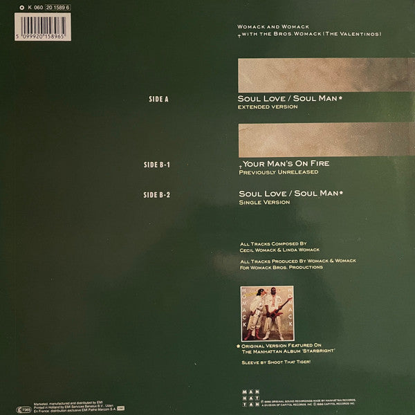 Womack & Womack : Soul Love/Soul Man (Extended Version) (12", Maxi)