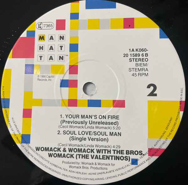 Womack & Womack : Soul Love/Soul Man (Extended Version) (12", Maxi)