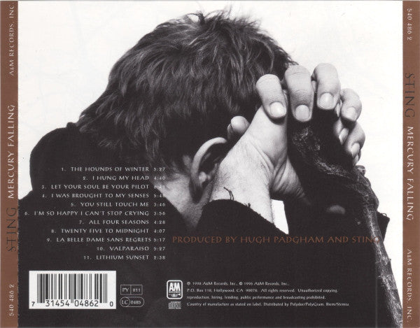 Sting : Mercury Falling (CD, Album, PMD)