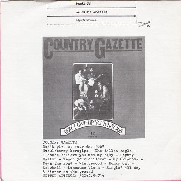 Country Gazette : Honky Cat  (7", Single)