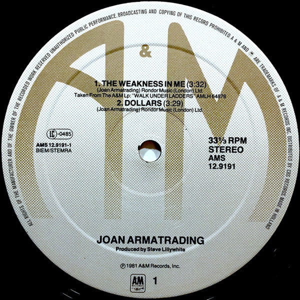 Joan Armatrading : The Weakness In Me (12", Maxi)
