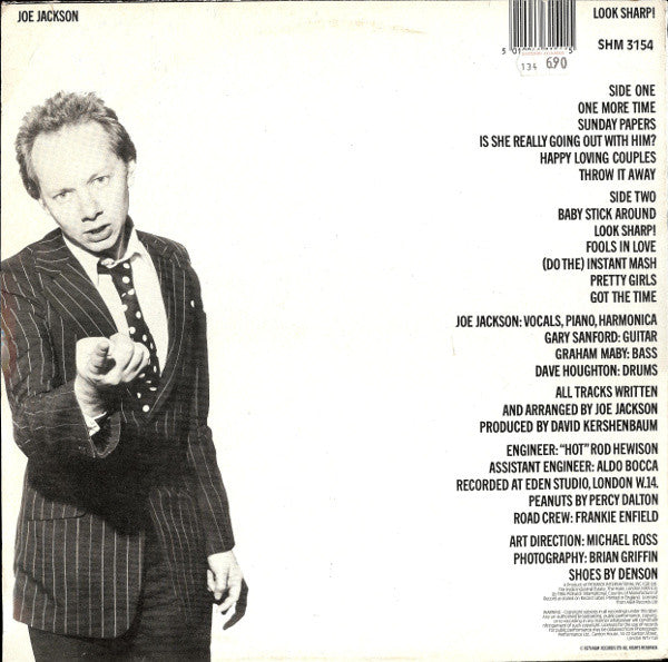 Joe Jackson : Look Sharp! (LP, Album, RE)