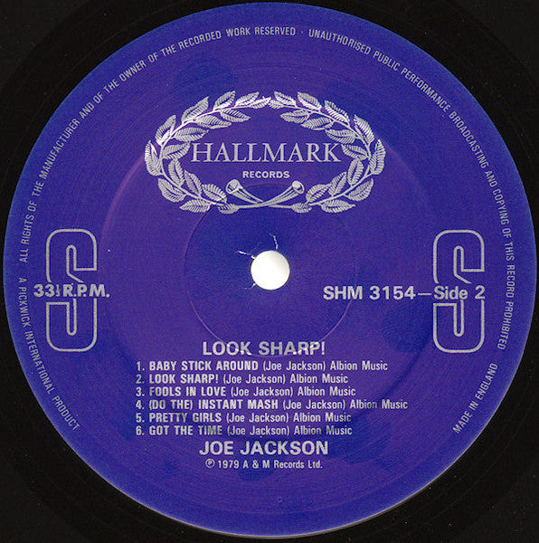 Joe Jackson : Look Sharp! (LP, Album, RE)