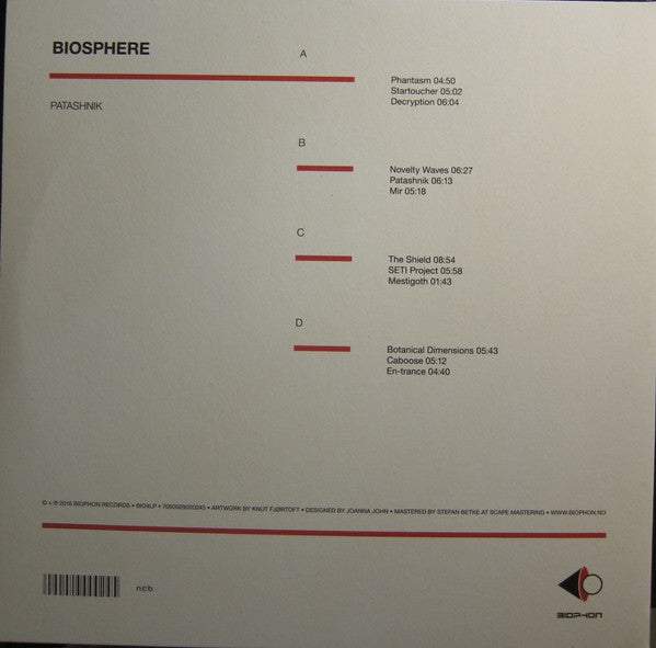 Biosphere : Patashnik (2xLP, Album, RE)