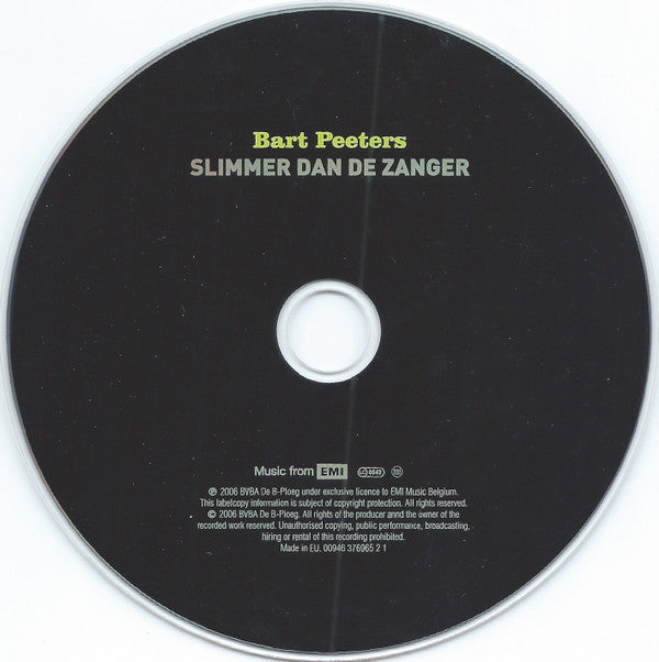Bart Peeters : Slimmer Dan De Zanger (CD, Album, RE)