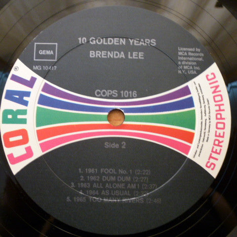 Brenda Lee : 10 Golden Years (LP, Comp, RE)