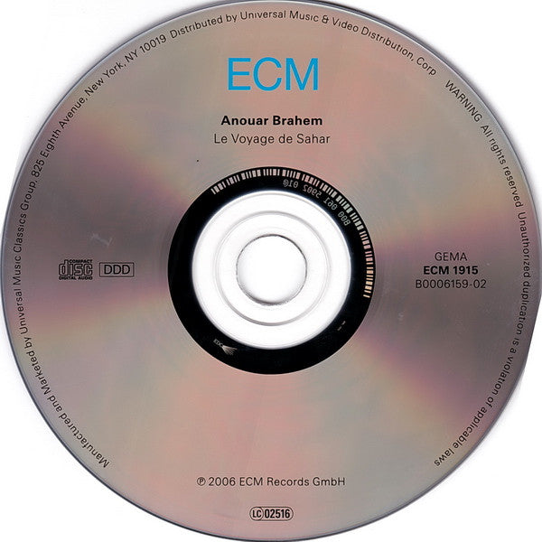 Anouar Brahem : Le Voyage De Sahar (CD, Album)