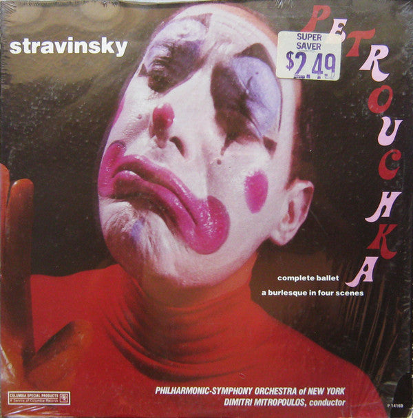 Igor Stravinsky, Philharmonic-Symphony Orchestra Of New York, Dimitri Mitropoulos : Petrouchka (Complete Ballet - A Burlesque In Four Scenes)  (LP)