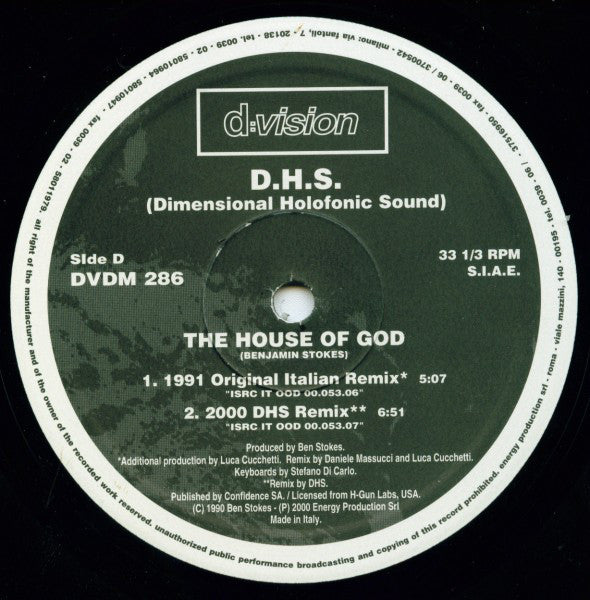 DHS : House Of God (2001 Remixes) (2x12")