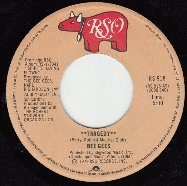 Bee Gees : Tragedy (7", Single)