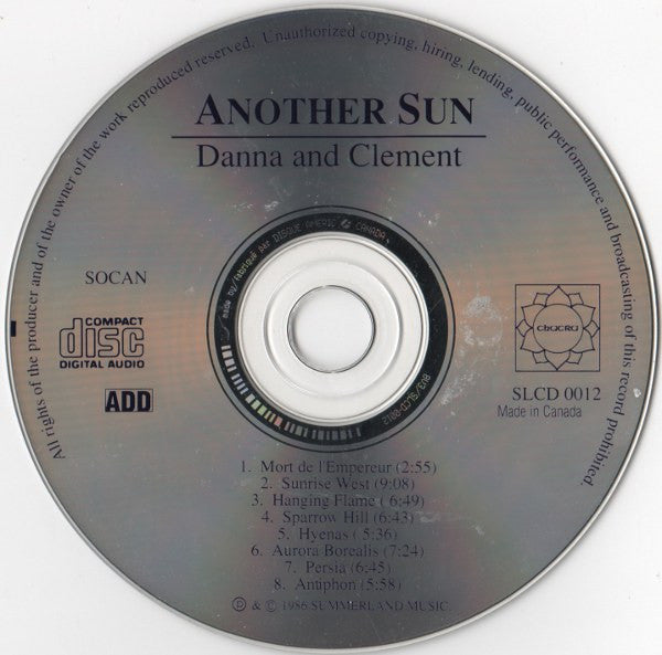 Danna & Clement : Another Sun (CD, Album)