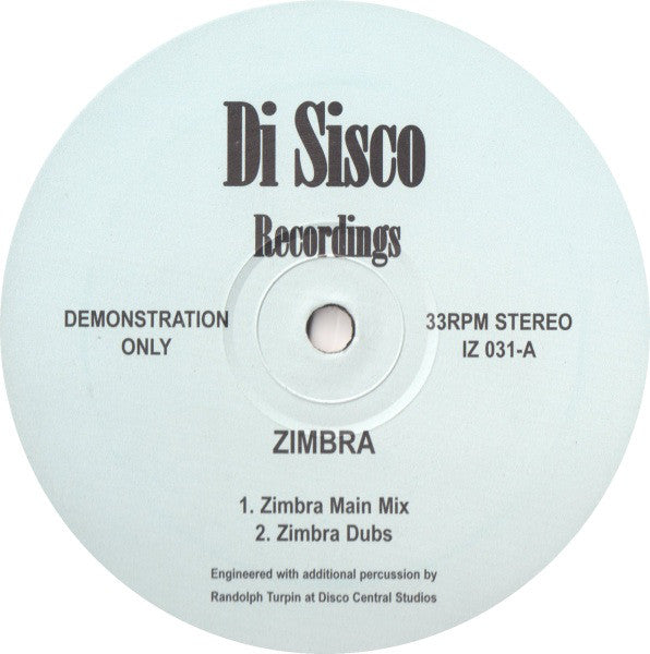 Unknown Artist : Zimbra (12", Promo)