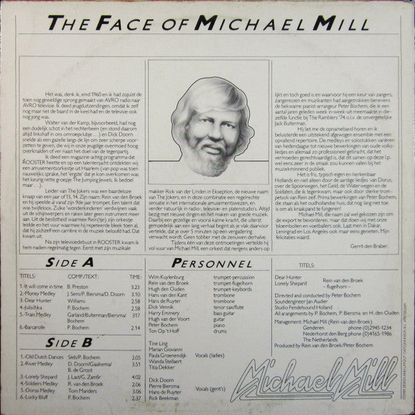 Rein van den Broek : The Face Of Michael Mill (LP, Album)