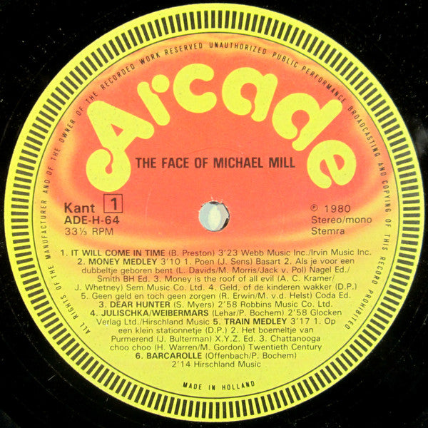 Rein van den Broek : The Face Of Michael Mill (LP, Album)