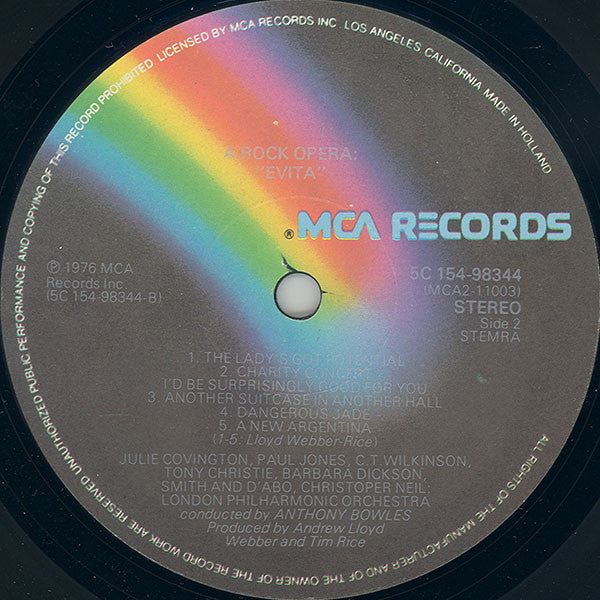 Andrew Lloyd Webber And Tim Rice : Evita (2xLP, Album, Gat)