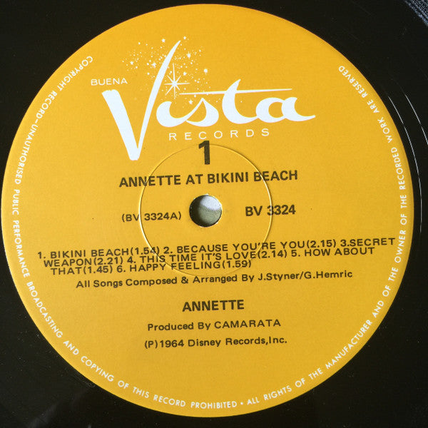 Annette (7) : Annette At Bikini Beach (LP, RE)