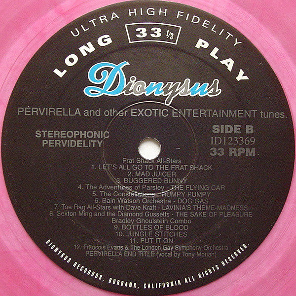 Various : Pervirella - Original Motion Picture Soundtrack And Other Exotic Entertainment Tunes (LP, Album, Comp, Pin)